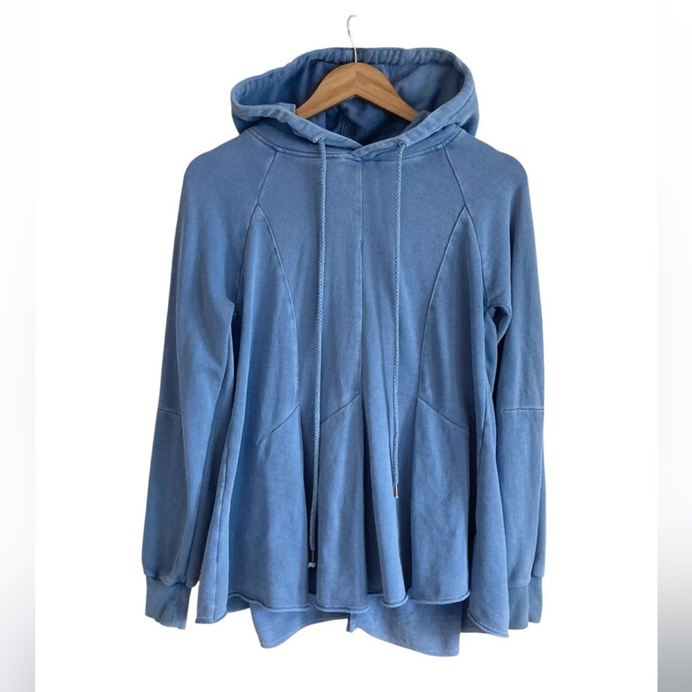 Pilcro & the Letterpress Anthropologie Flynn Peplum Seam Swing Pullover Hoodie - Picture 2 of 11
